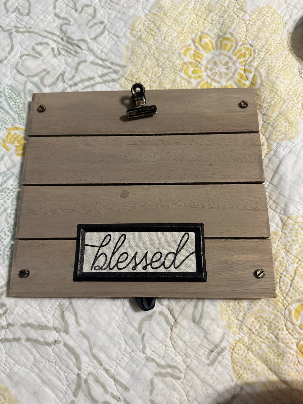 Rustic 'Blessed' Wood Picture Frame - Beige